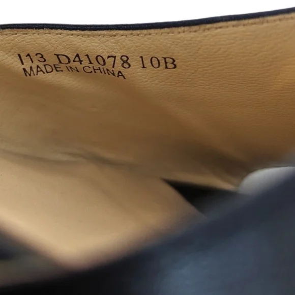 Cole Haan Gillian Mid Wedge Leather Sandals 10 Black Cork Platform Ankle Strap - Picture 13 of 14